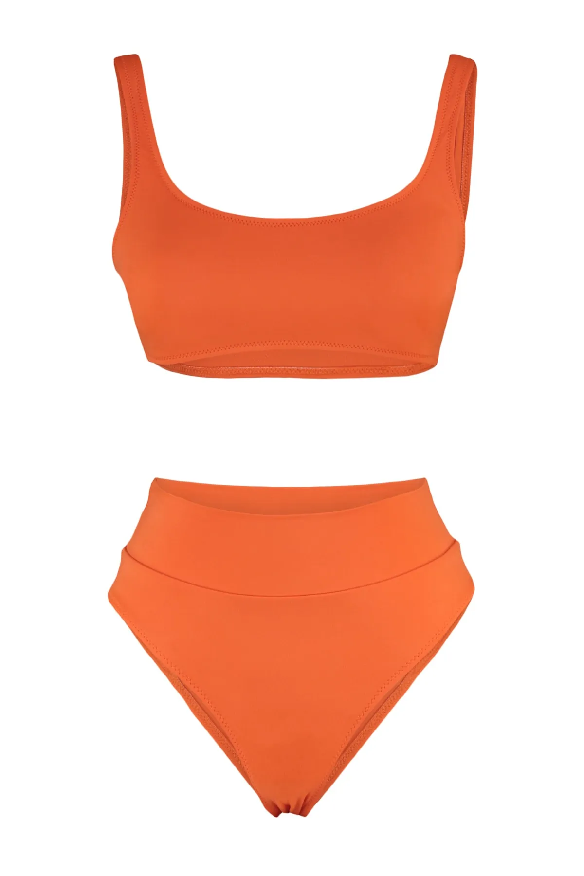 Trendyol Collection  Granatapfelblumen-Bustier, hohe Taille, hohes Bein, reguläres Bikini-Set TBESS22BT0010