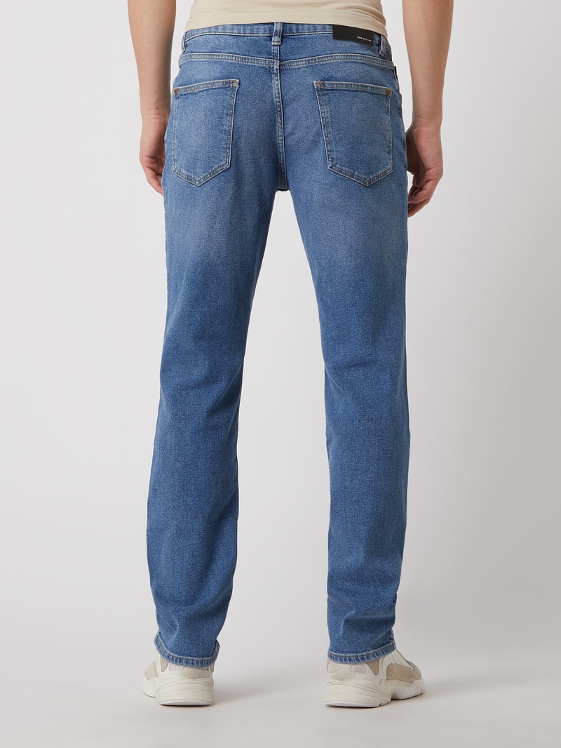 Straight Fit Jeans mit Stretch-Anteil in blau