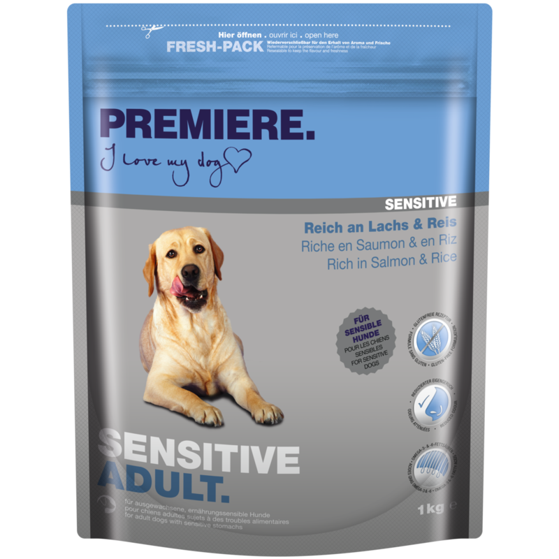 PREMIERE Hundetrockenfutter PREMIERE Sensitive Adult Lachs 1 kg
