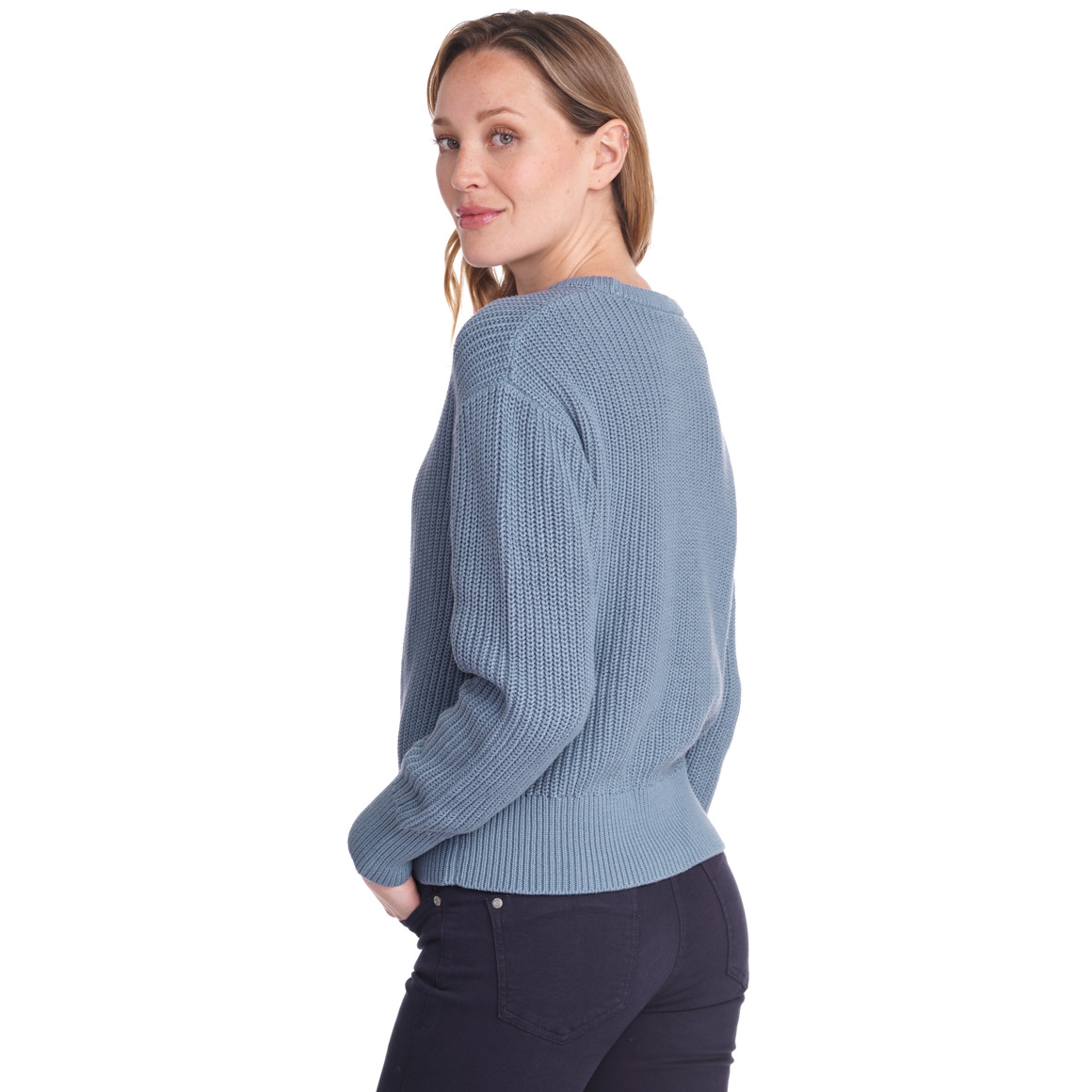 Damen Strickpullover mit Rundhalsausschnitt