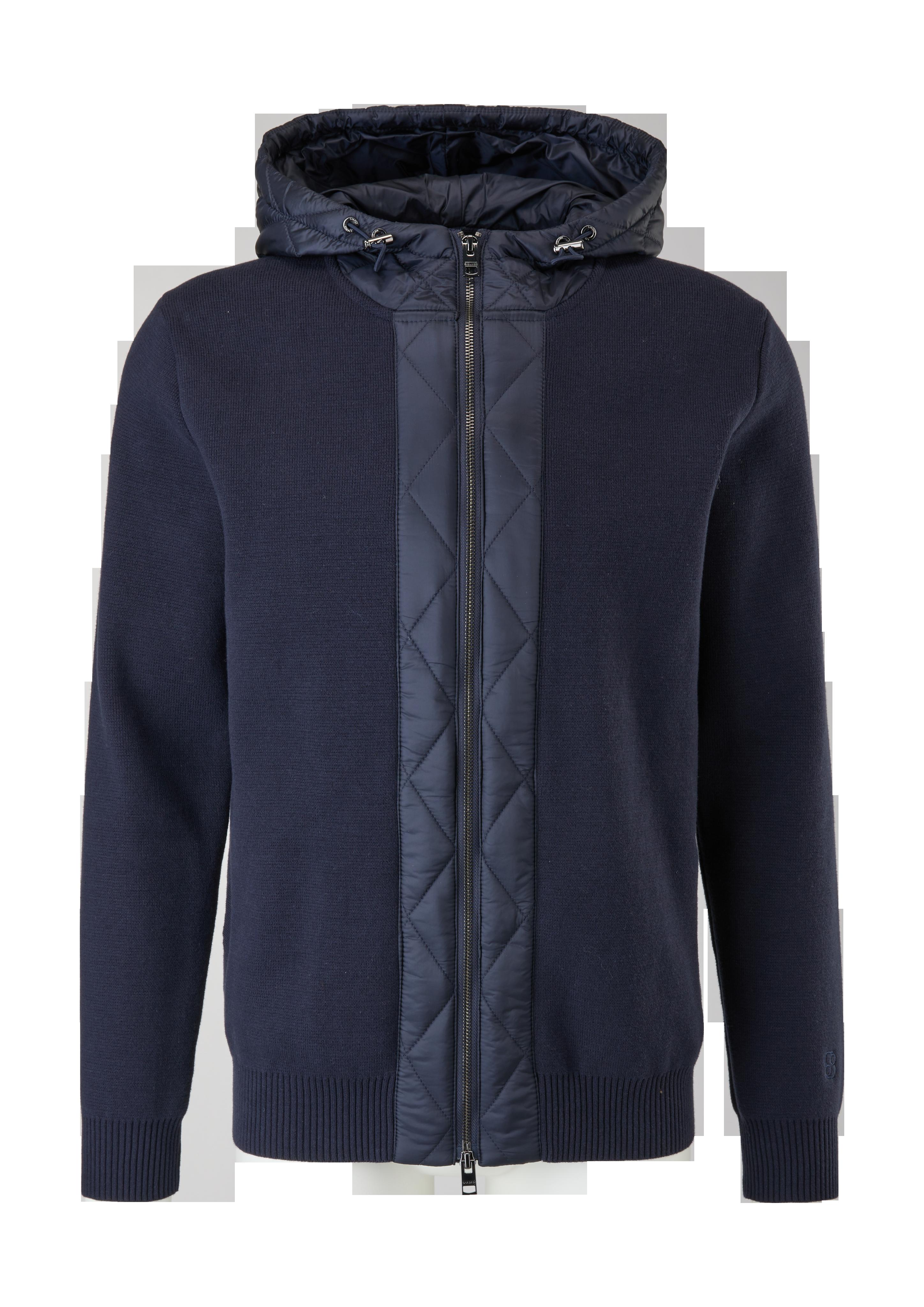 Kapuzenjacke im Materialmix  2118078-5959