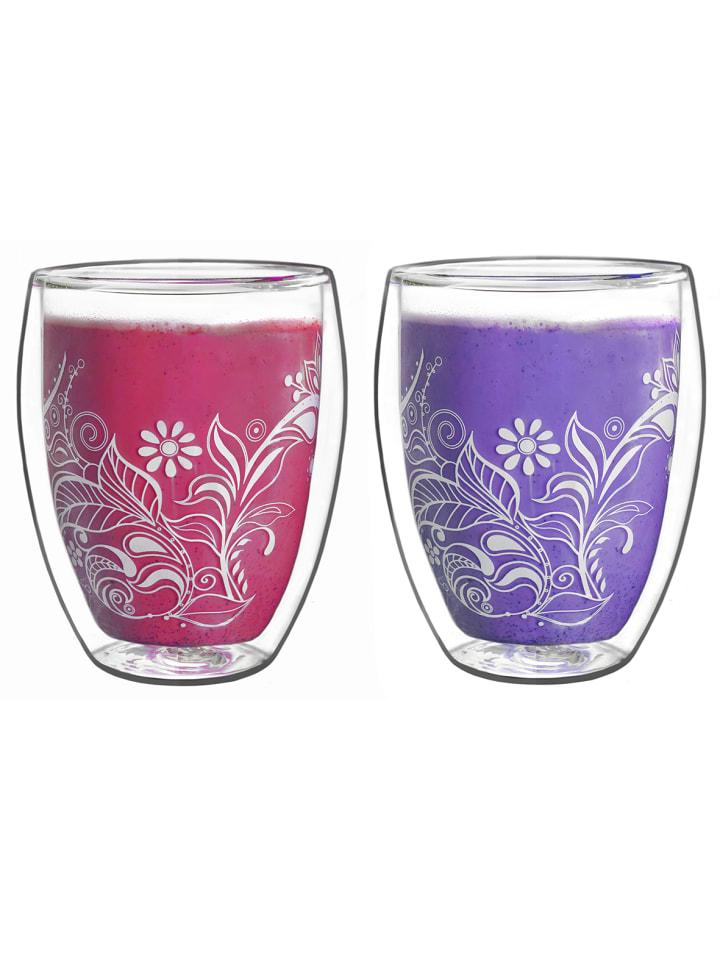 Creano 2er Set Thermoglas ”Decor-White