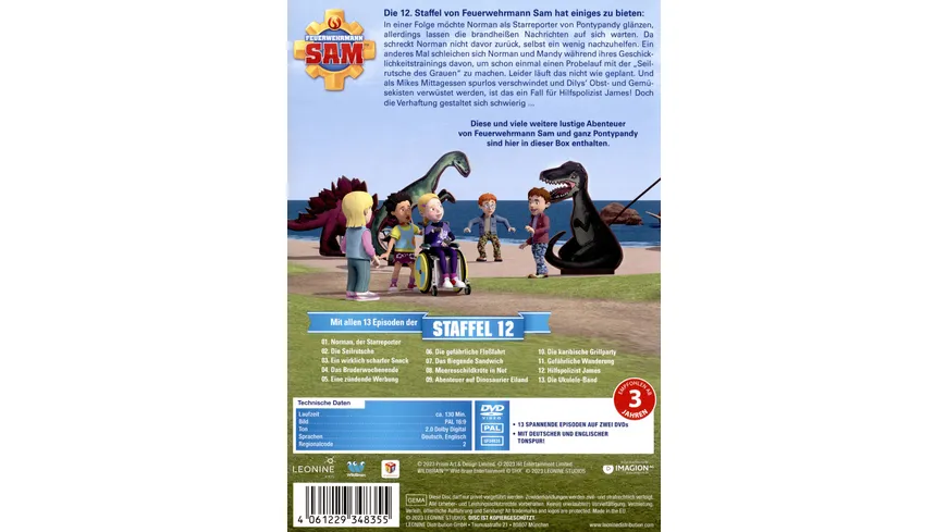 Feuerwehrmann Sam - Die komplette Staffel 12  [2 DVDs]