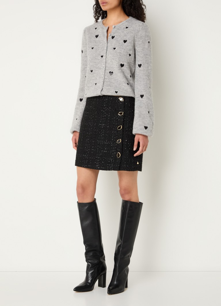 Pantaloni mini Dionne de Fabienne Chapot, din tweed și lurex.
