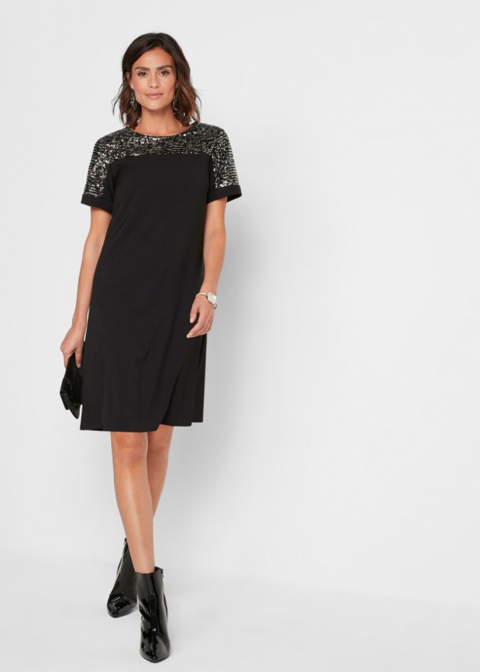 Kleid mit Pailletten-Einsatz