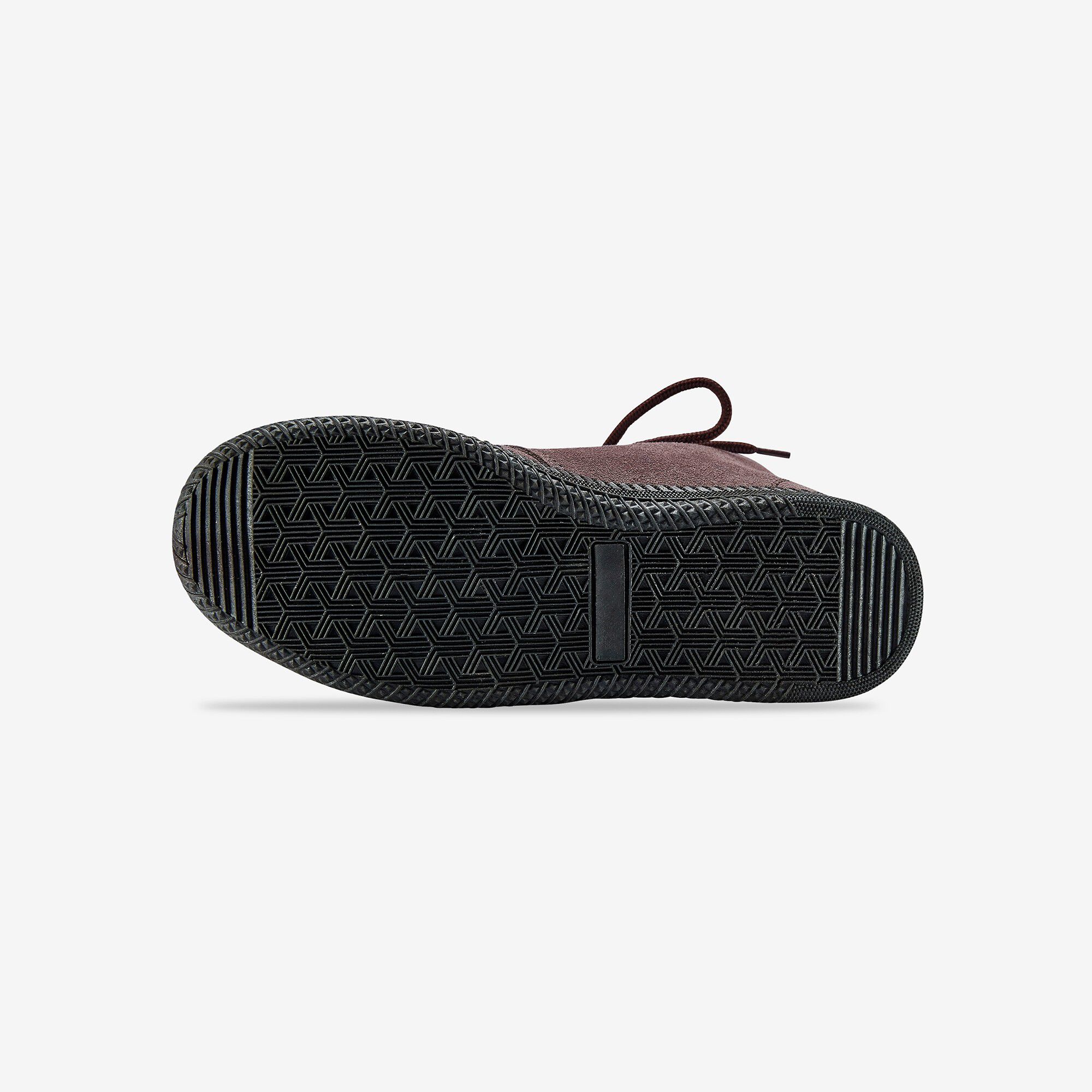 Bottines à lacet en croûte de cuir