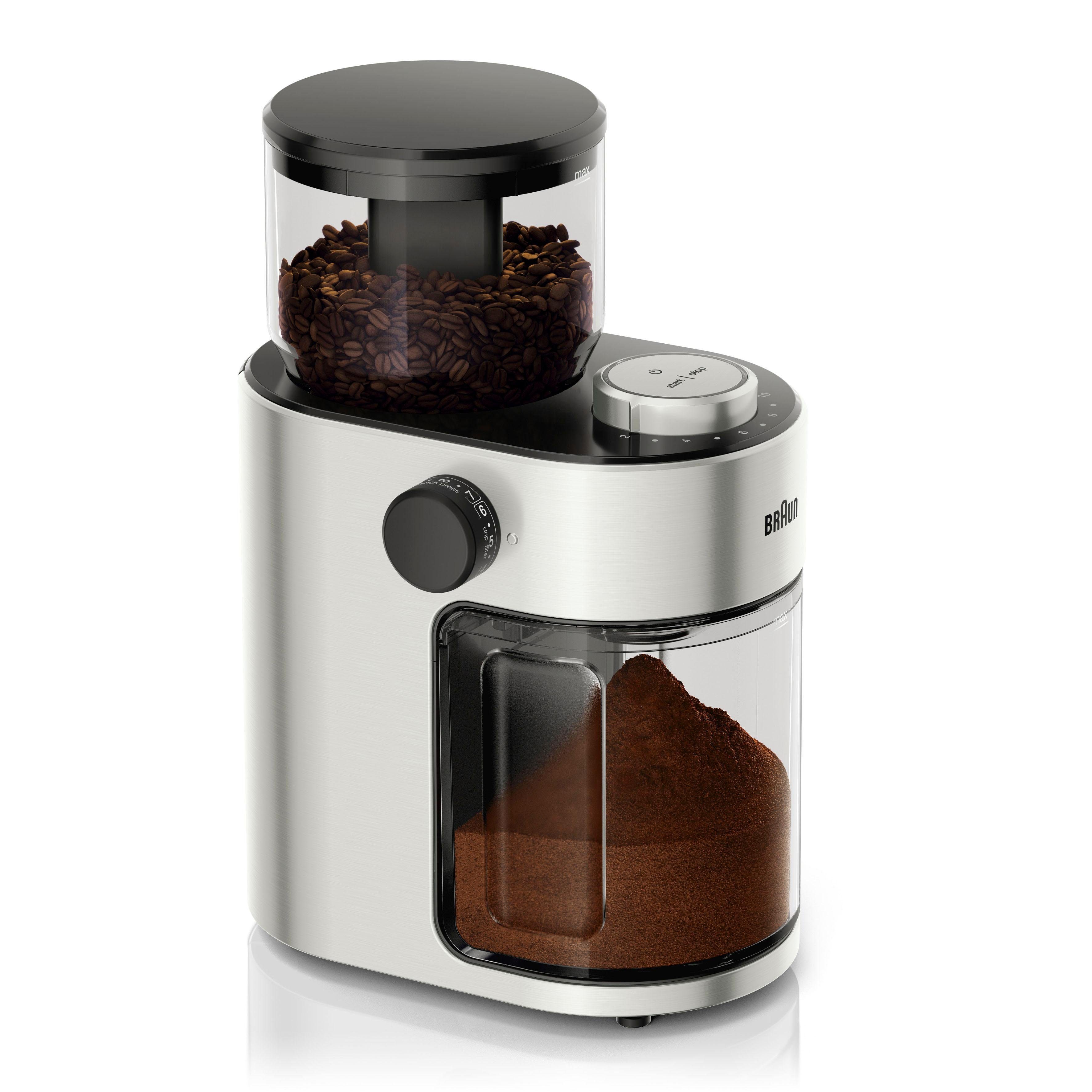 Braun Kaffeemühle Kaffeemühle FreshSet KG7070, 110 W, Scheibenmahlwerk, 220 g Bohnenbehälter, mit Überhitzungsschutz