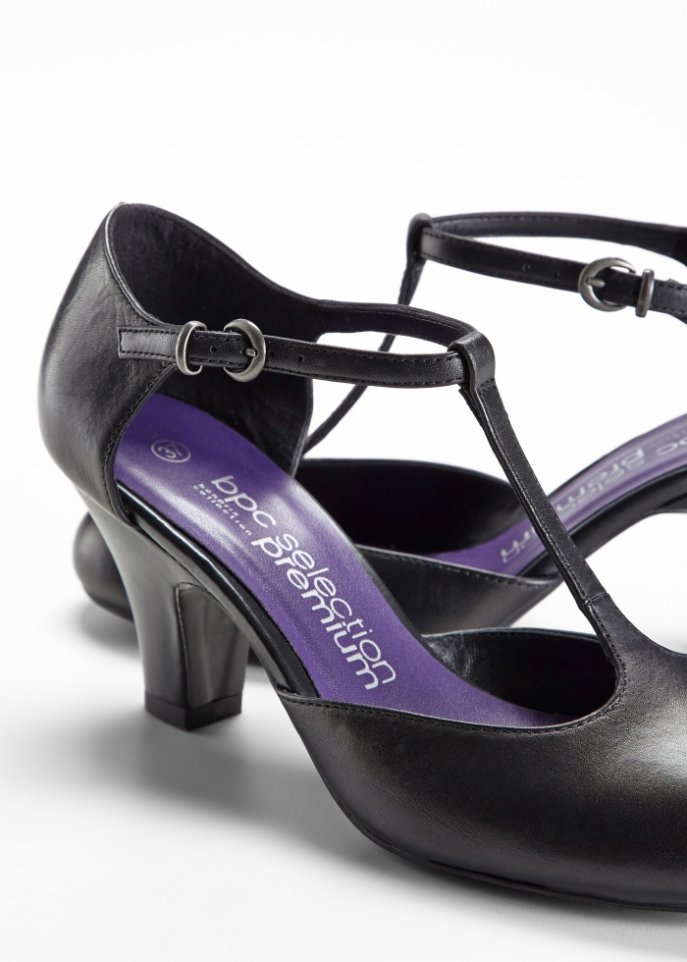 Spangenpumps aus Leder
