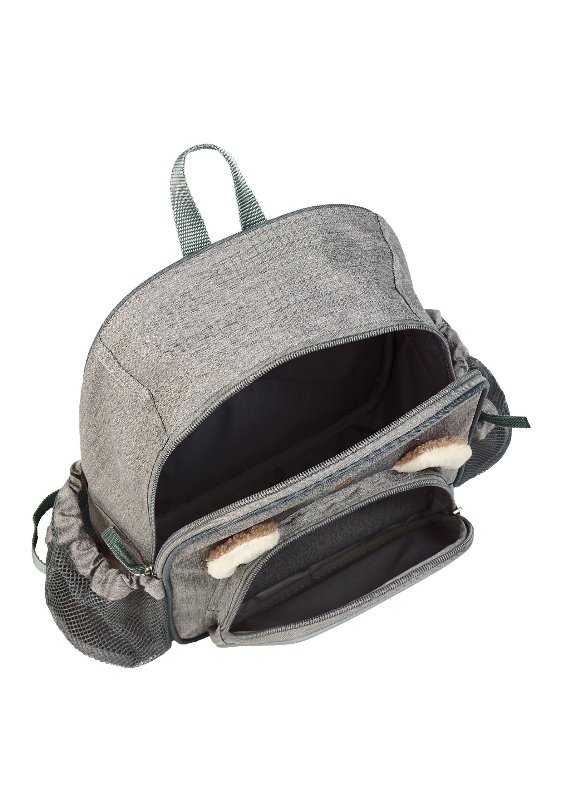 Funktions-Rucksack Bär Ben in Grau mit 3D-Ohren, 5L