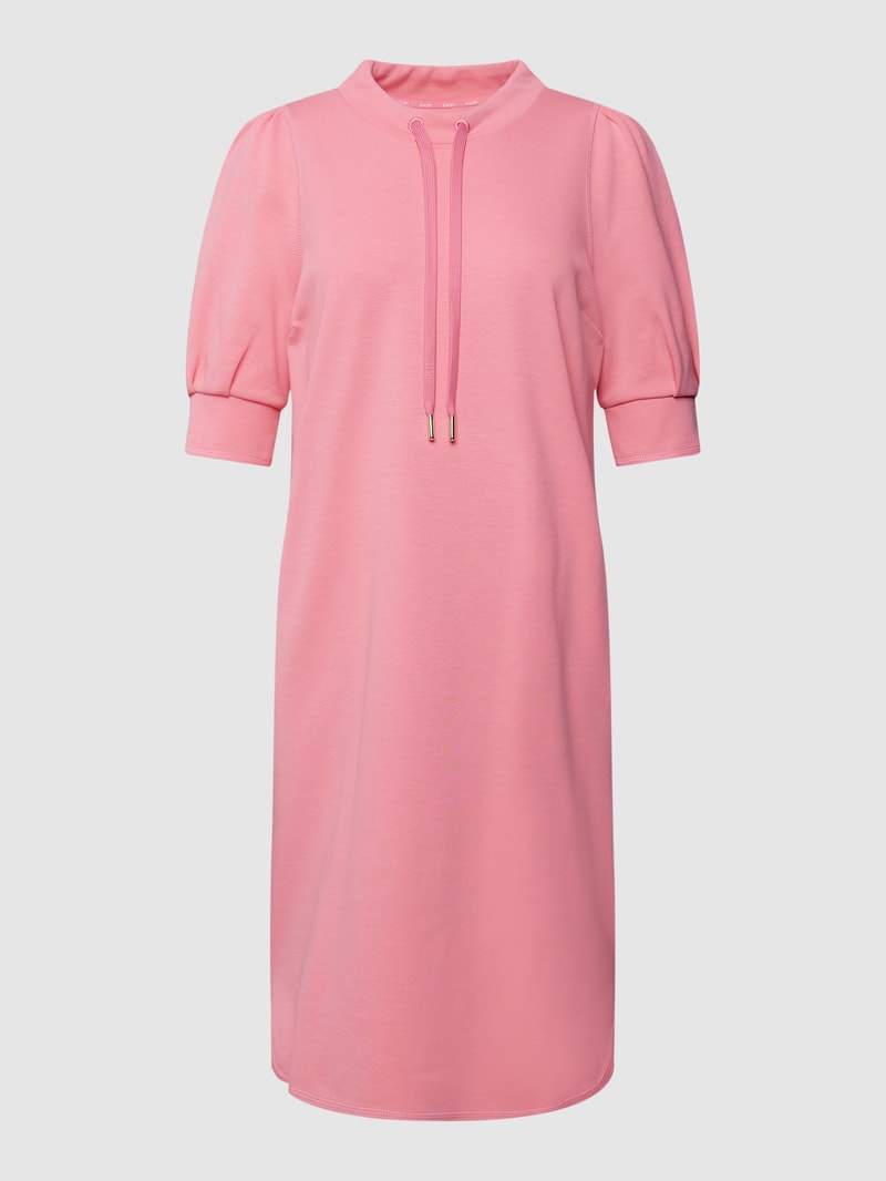 Knielanges Sweatkleid mit Rundhalsausschnitt in pink
