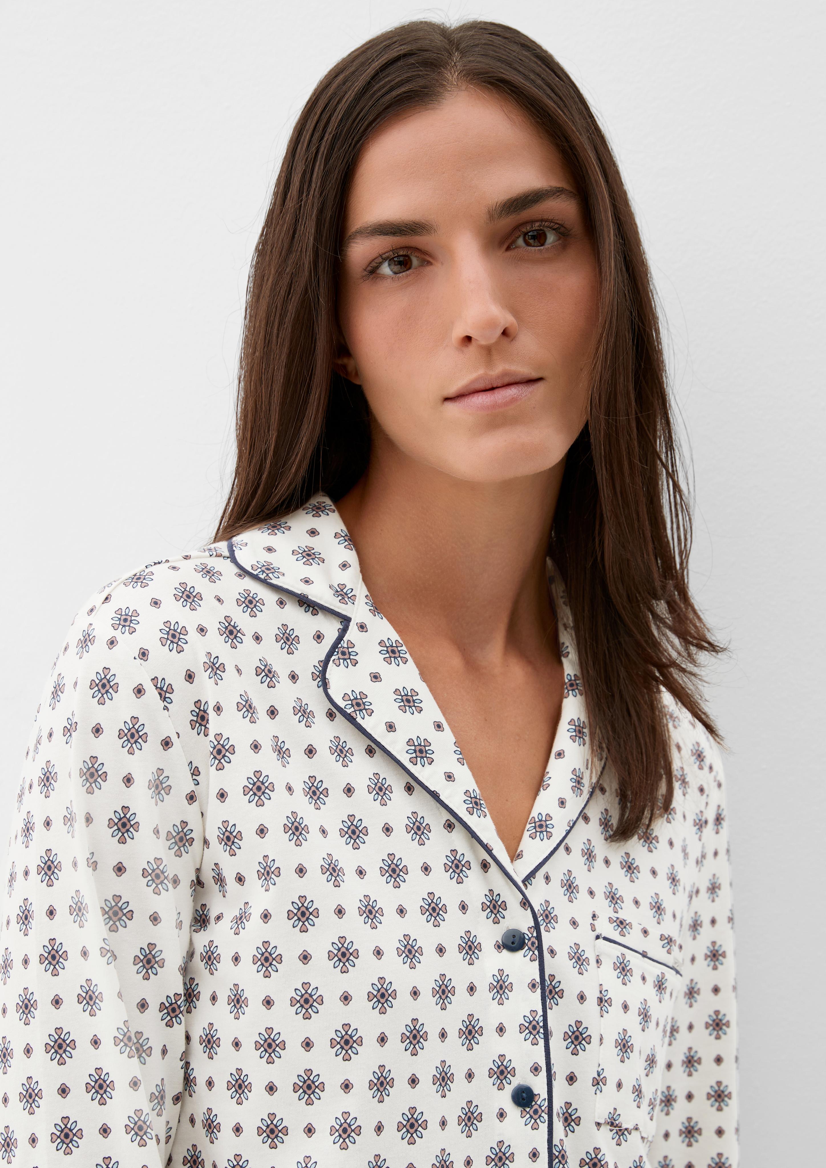 Langer Pyjama mit Print  6007471-8500