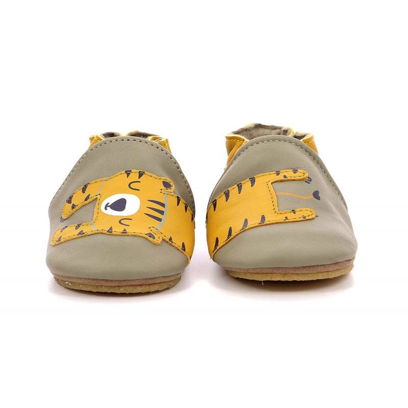 Chaussons cuir tannage végétal Tiger Nap Crp