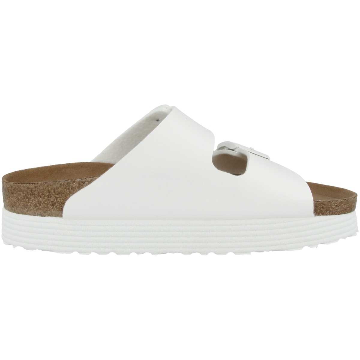 Papillio Arizona Grooved Birko-Flor schmal Sandale weiss