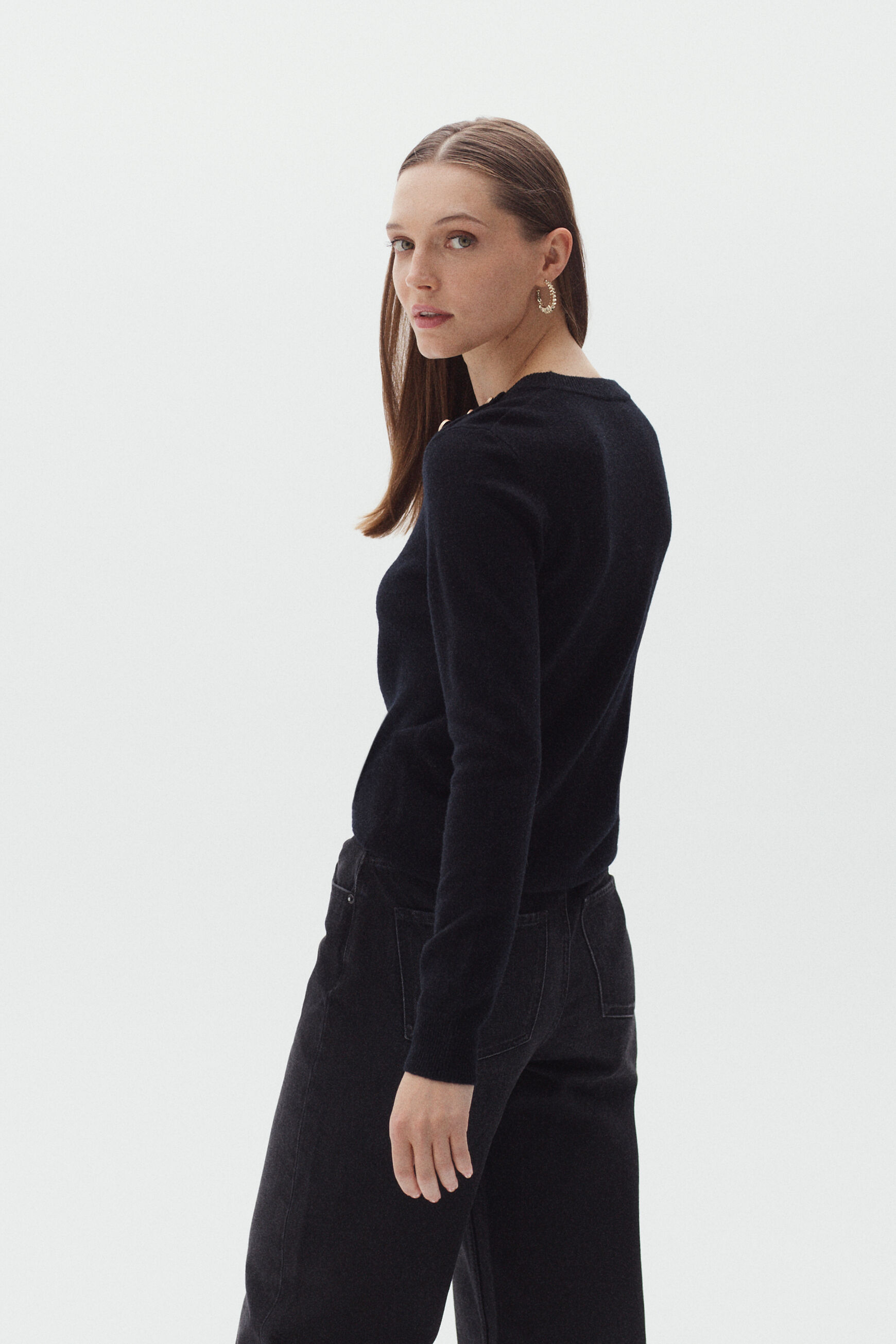 pull romuald 100% laine noir femme