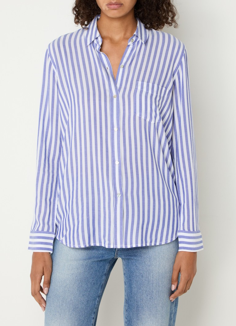 Bluza Rails Wren s prugastim printom i džepom na prsima