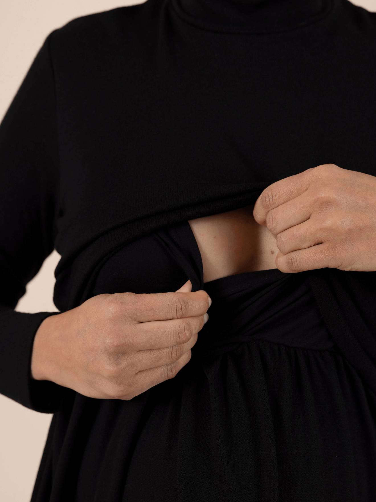 Envie de Fraise Strickkleid für Schwangerschaft & Stillzeit FANETTE LS ENVIE DE FRAISE - schwarz