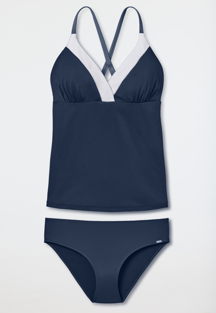 Tankini-Set variable Träger nachtblau - Aqua Ocean Swim