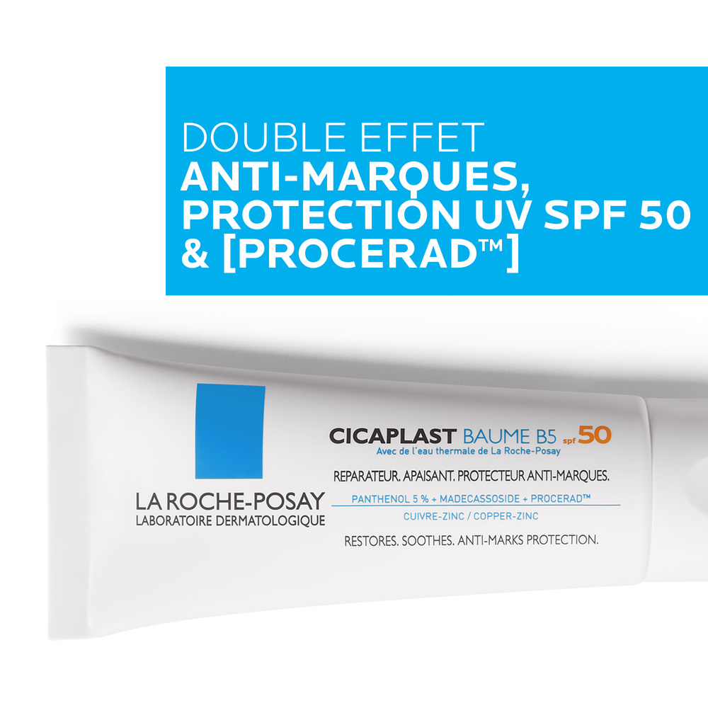 La Roche-Posay Cicaplast Baume B5 spf50 réparateur apaisant 40ml Soin réparateur SPF 50 peau fragilisée du nourisson, de l'enfant ou de l'adulte