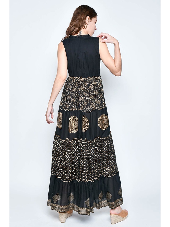 H.H.G. Kleid in Schwarz/ Gold günstig kaufen