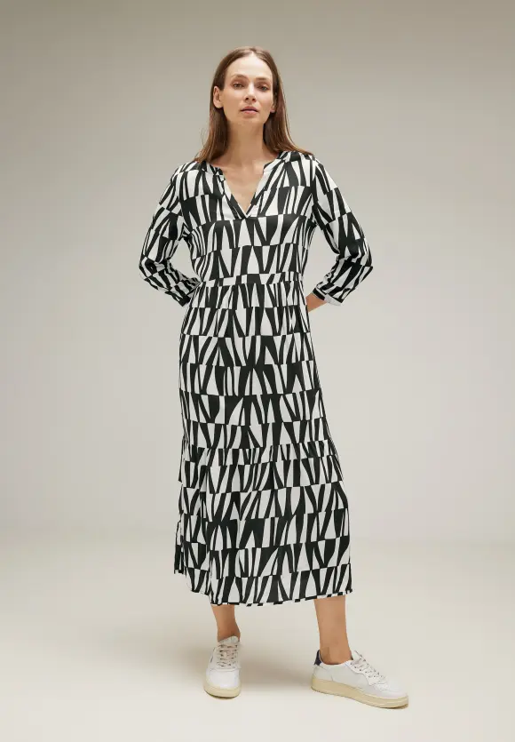 Street One Boho Kleid mit Wellenprint