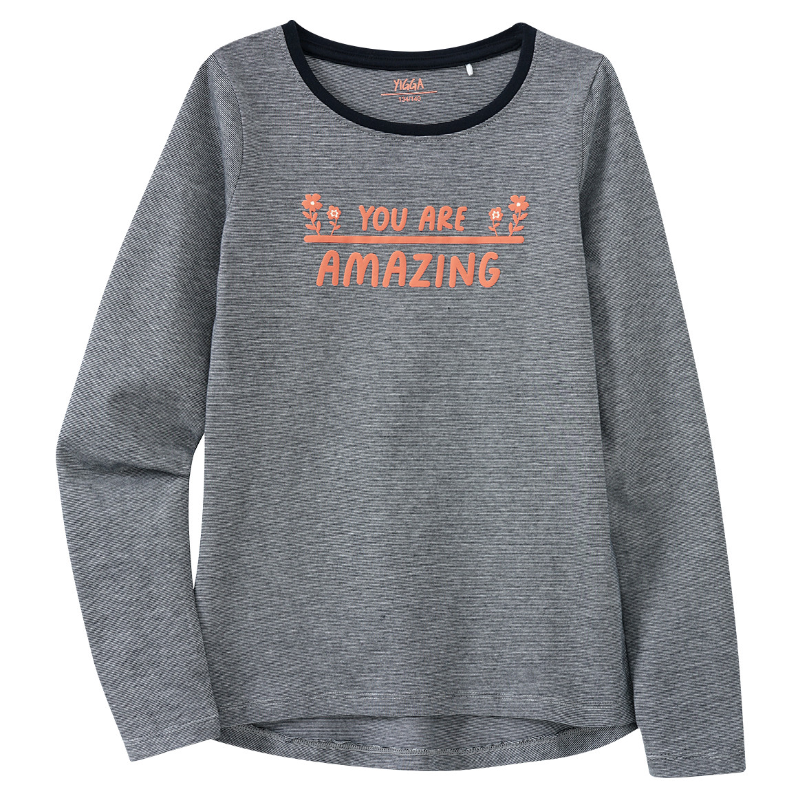 Mädchen Langarmshirt mit Message-Print