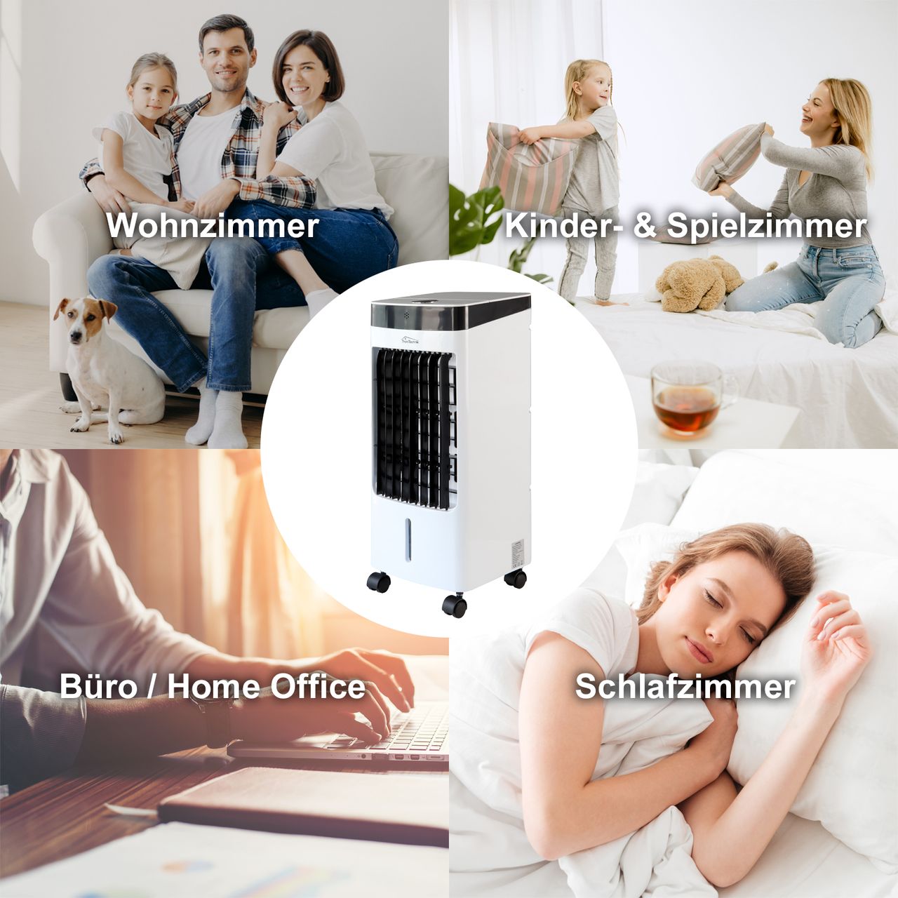 TroniTechnik Luftkühler LK04 Ventilator, inkl. Fernbedienung und Luftfilter
