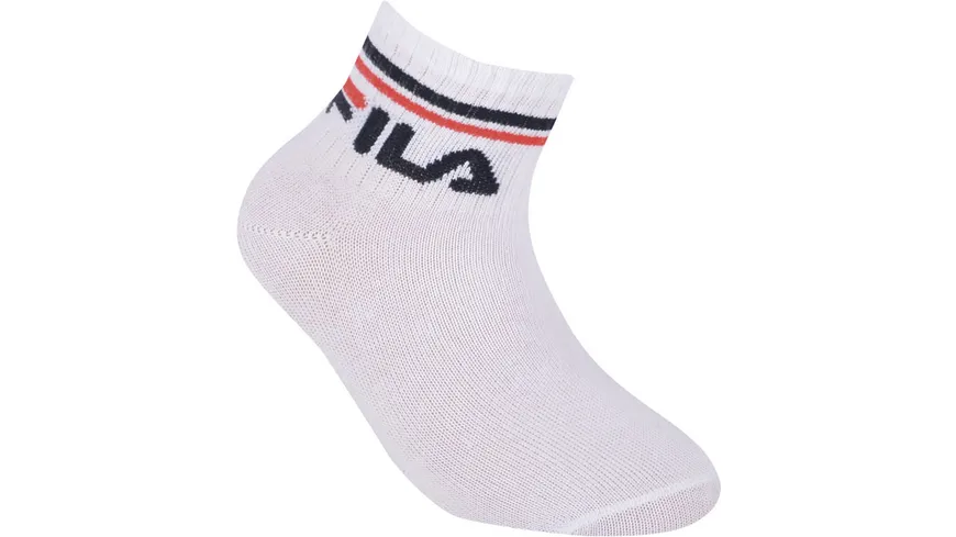 FILA Kinder Kurzsocken Quarter 3er Pack WHITE