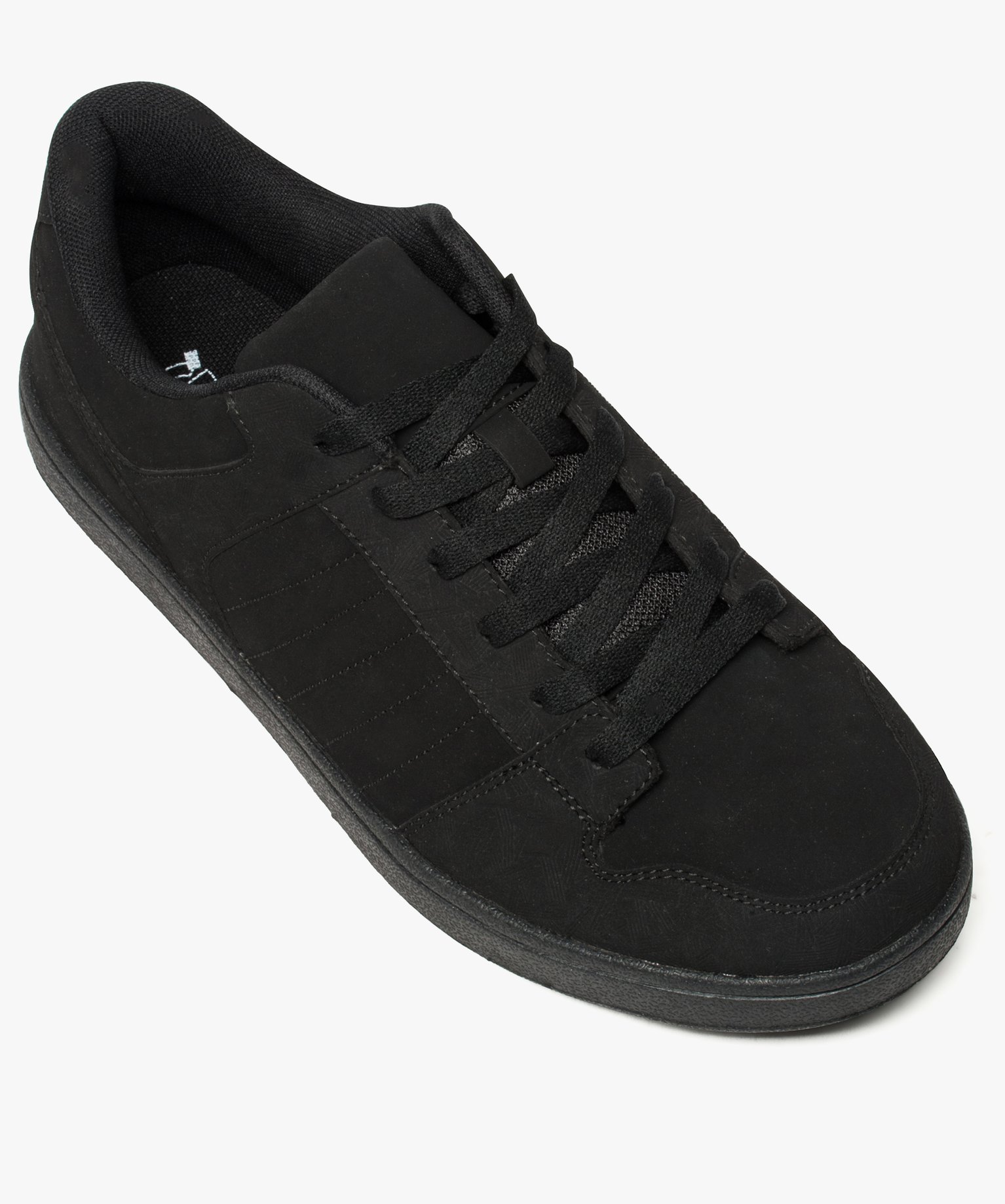 Baskets homme à lacets style skate shoes noir | GEMO