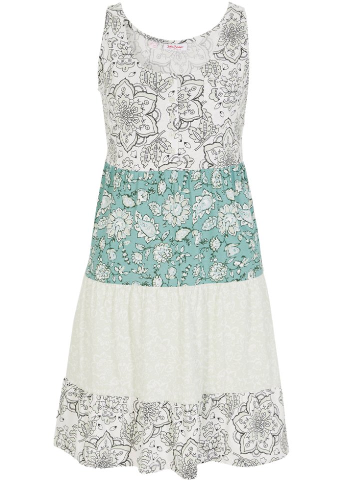 Baumwoll Jerseykleid, kurz