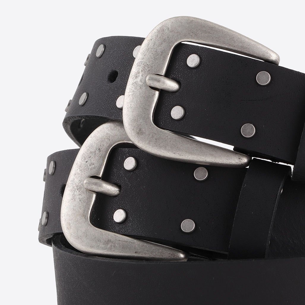 NALAN  Double ceinture noire Femme
