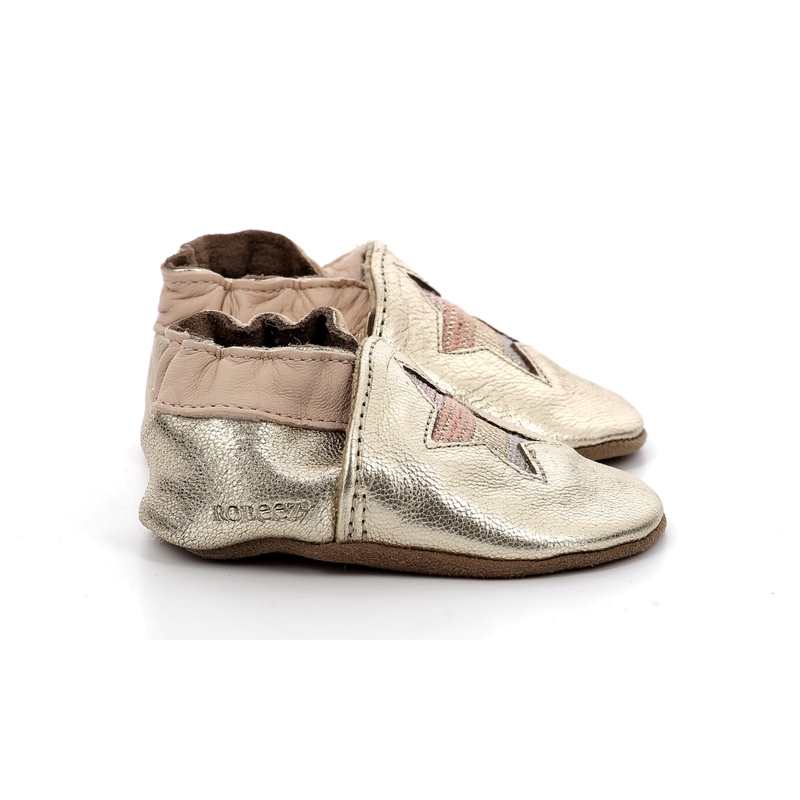Chaussons cuir tannage vegetal Star Stripe