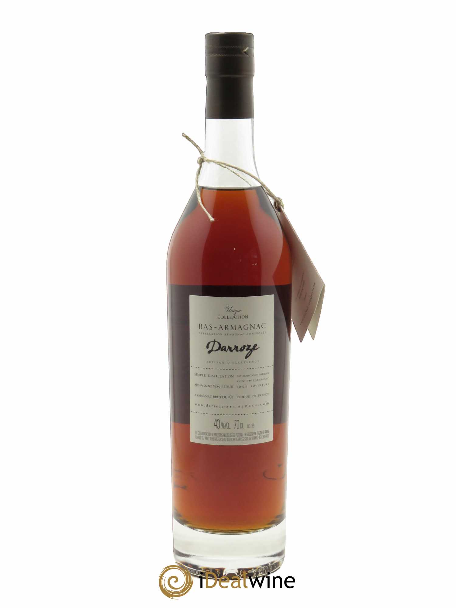 Bas-Armagnac Domaine de Bellair 43° Darroze (70cl) 1968 - Lot de 1 Bouteille
