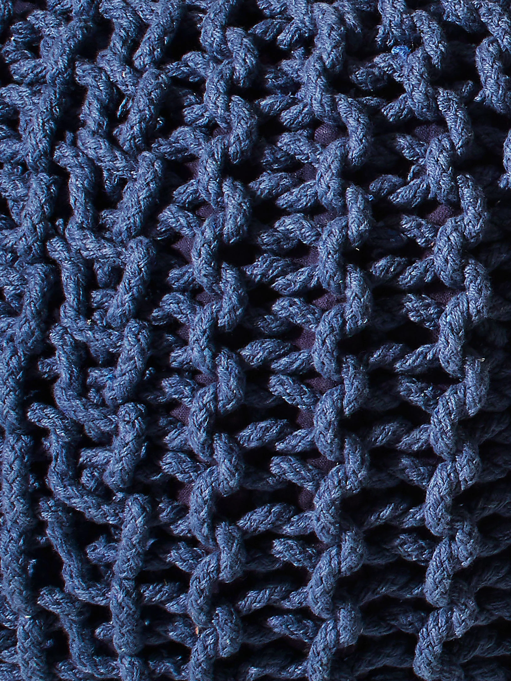 Kiruna Strick-Pouf, Creme