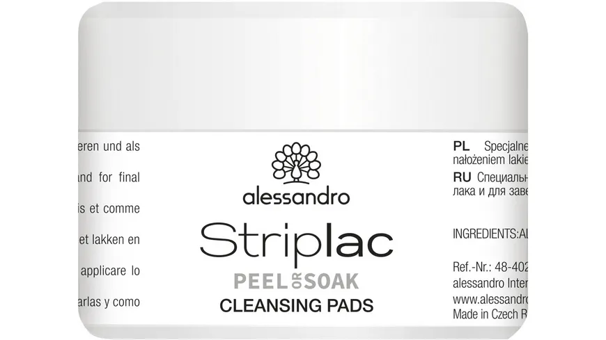 alessandro Striplac Peel or Soak Reinigungspads