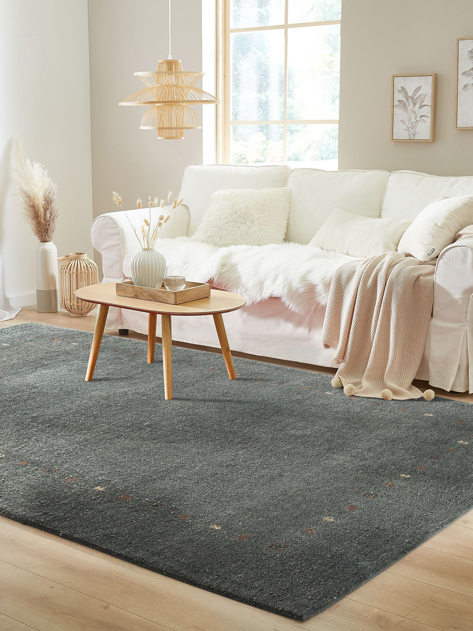 Bhalwani Gabbeh-Teppich, Grey