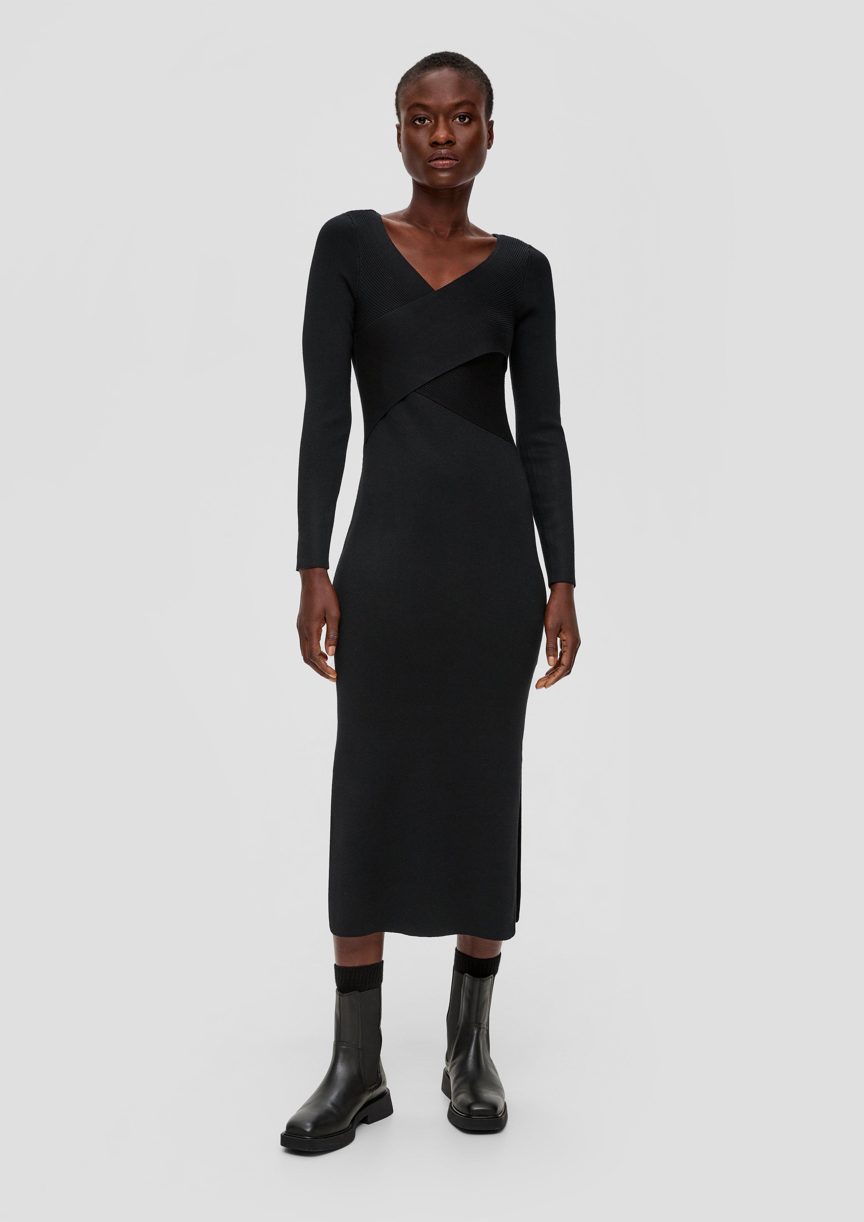 Strickkleid in Wickel-Optik  2140471-9999