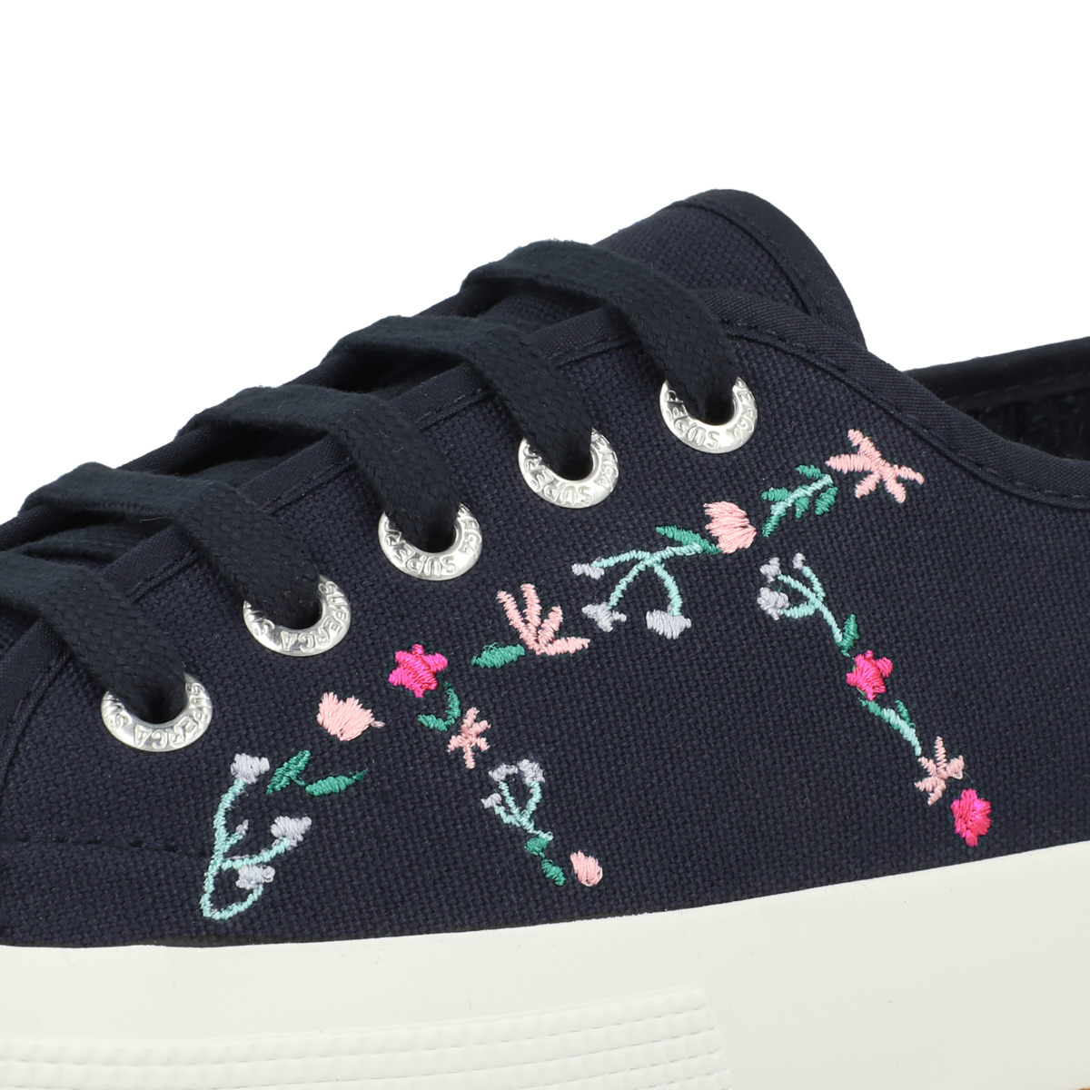 Superga 2750 Little Flower Embroidery Sneaker Low blau