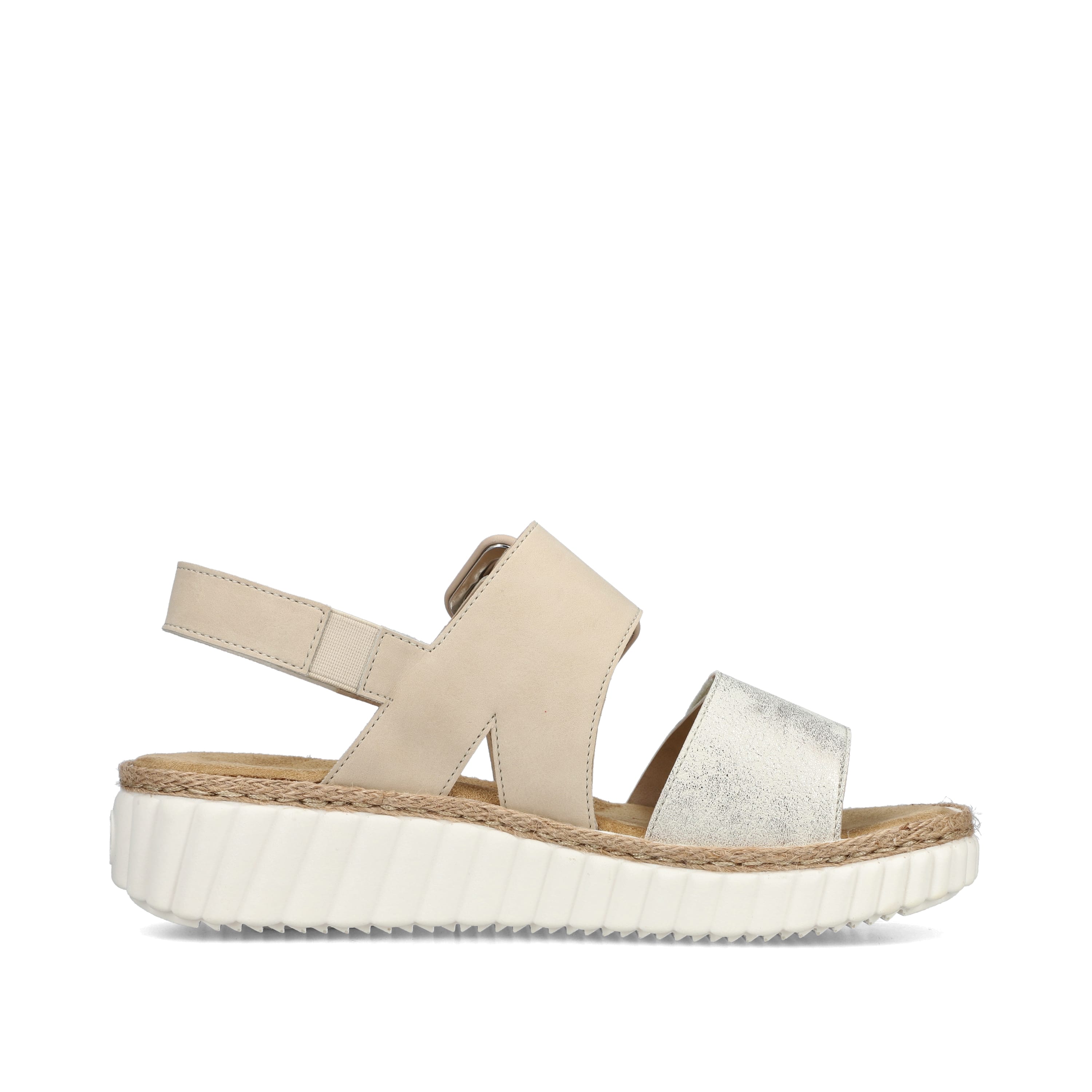 Rieker Damen Keilsandaletten hellbeige