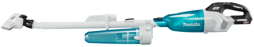 Aspirator vertical fără fir Makita CL001GZ22, alb, 40V max., fără baterii și încărcător, cu separator de praf ciclonic
