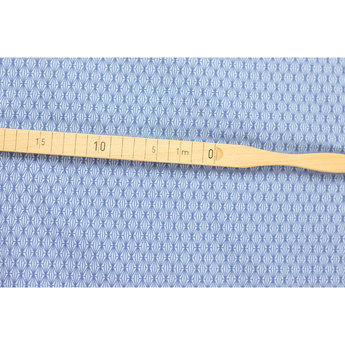 Jersey Stoff Baumwol Meterware Grafisch Rauten Blau 145 cm WB Zen