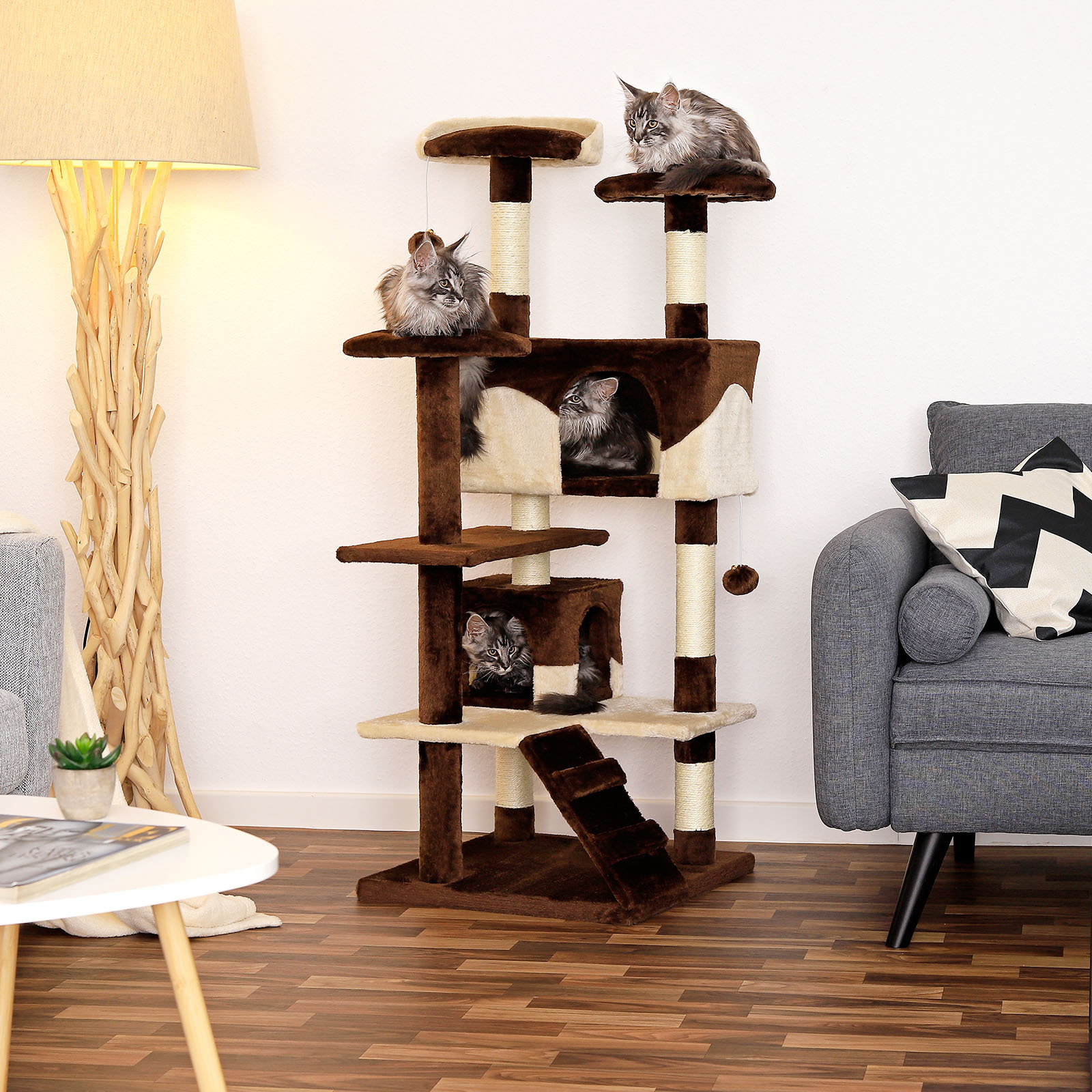 Lionto Kratzbäume Lionto Kratzbaum, Höhe 130 cm braun/ beige