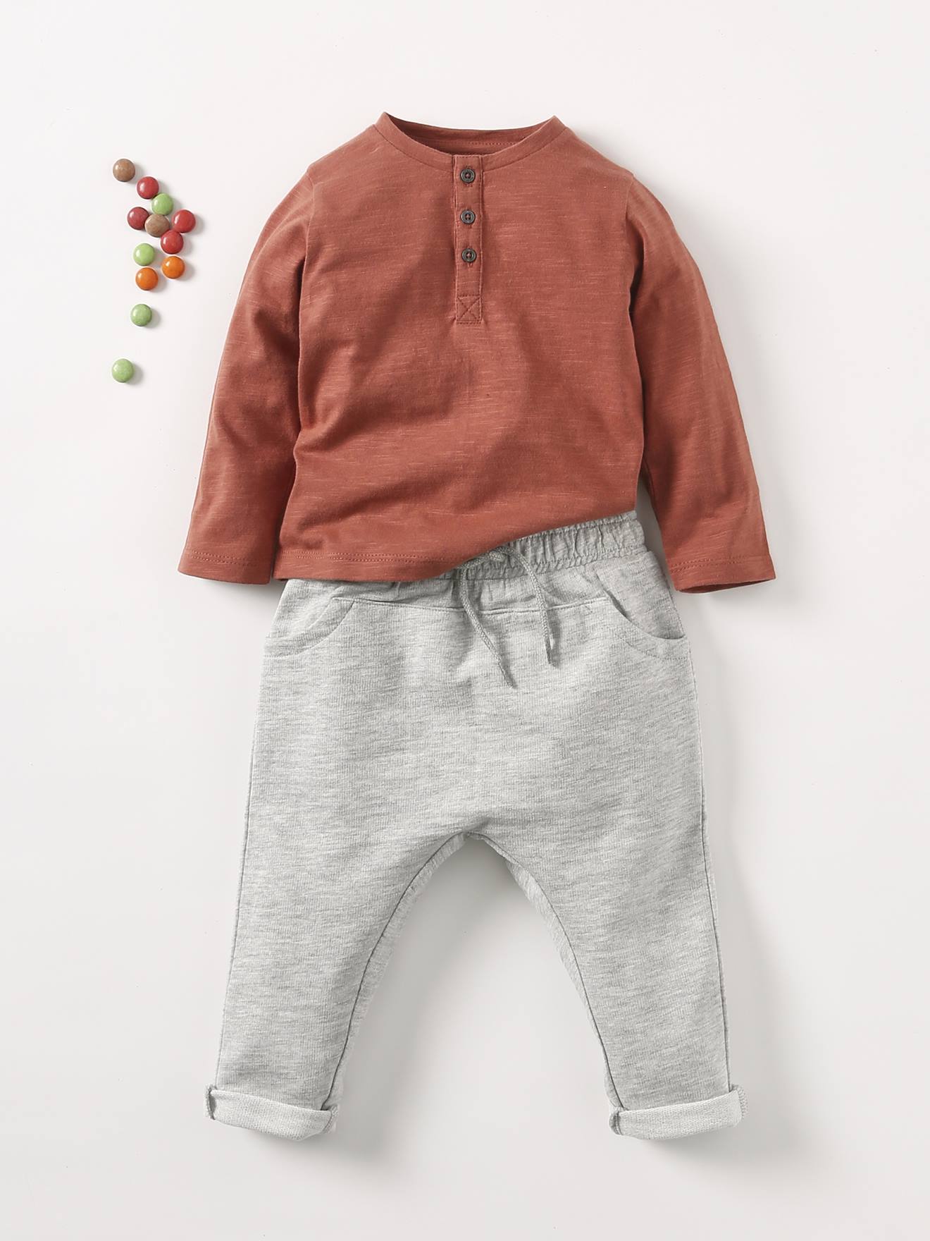 Vertbaudet Sweathose für Jungen Baby  BASIC Oeko-Tex - dunkelblau