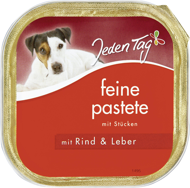 Jeden Tag Hund Feine Pastete mit Rind & Leber
