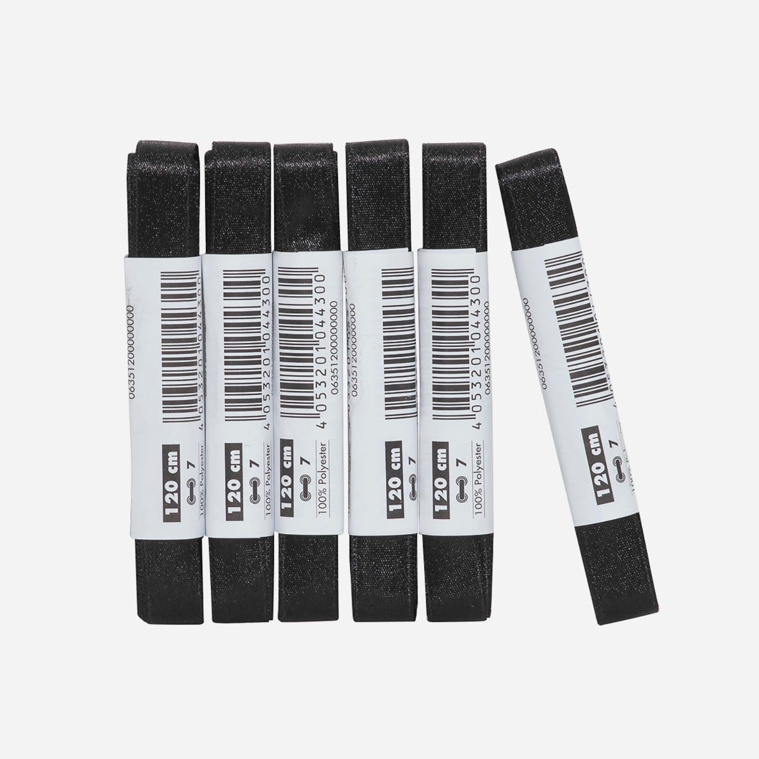 Lacets plats noirs en satin