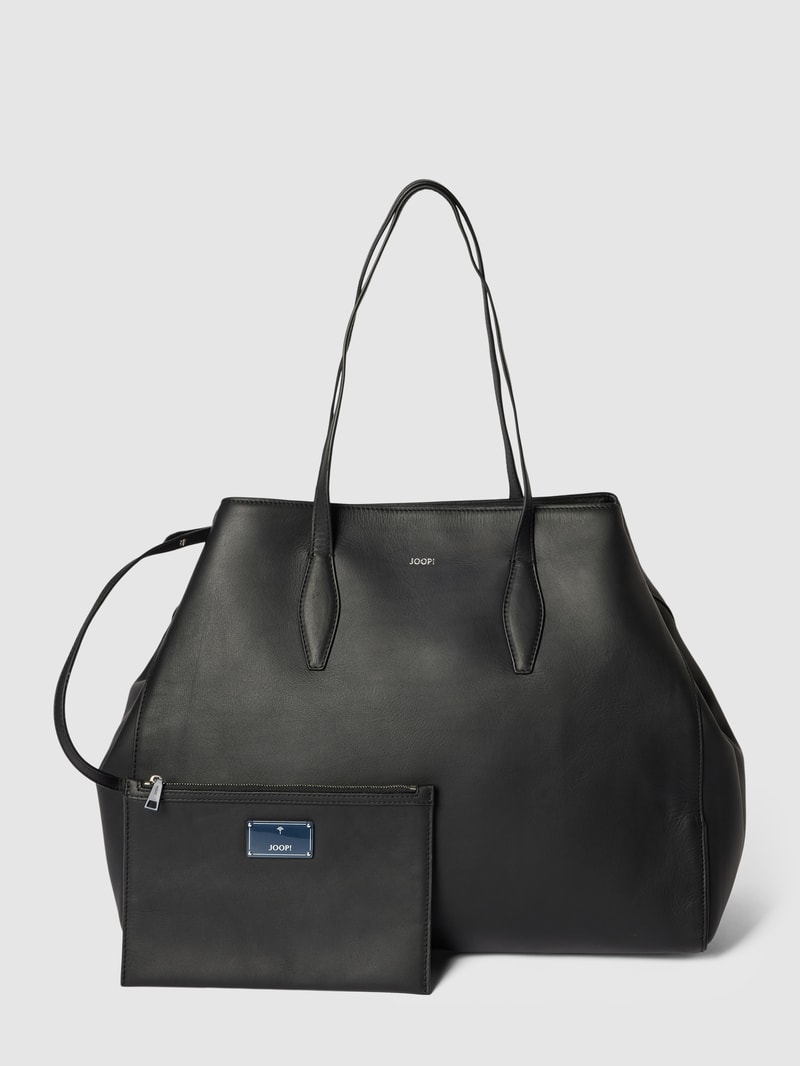 Shopper mit kurzen Henkeln in schwarz