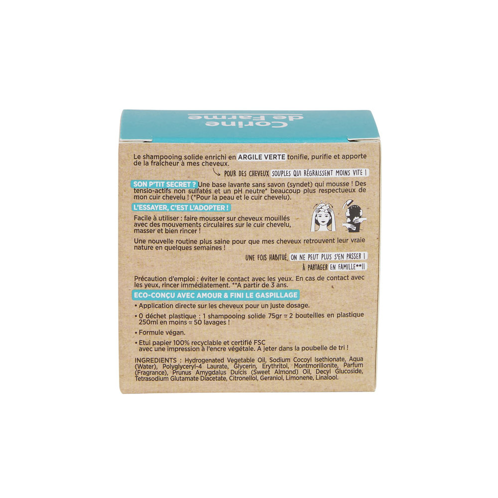 corine de farme Shampooing solide cheveux gras Capillaires