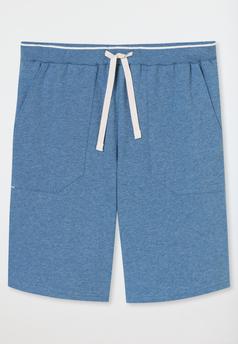 Bermudashorts Sweatware Organic Cotton blau-meliert - Mix+Relax