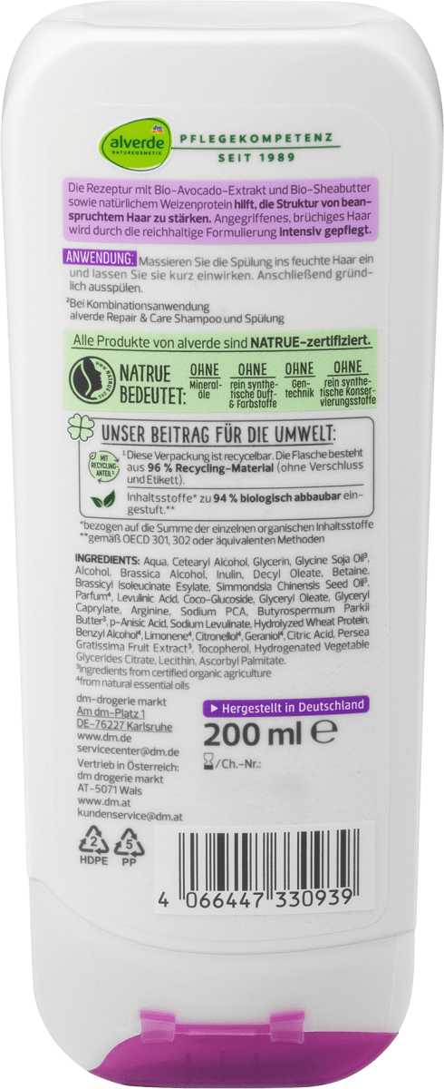 Conditioner Repair Bio-Avocado Bio-Sheabutter, 200 ml