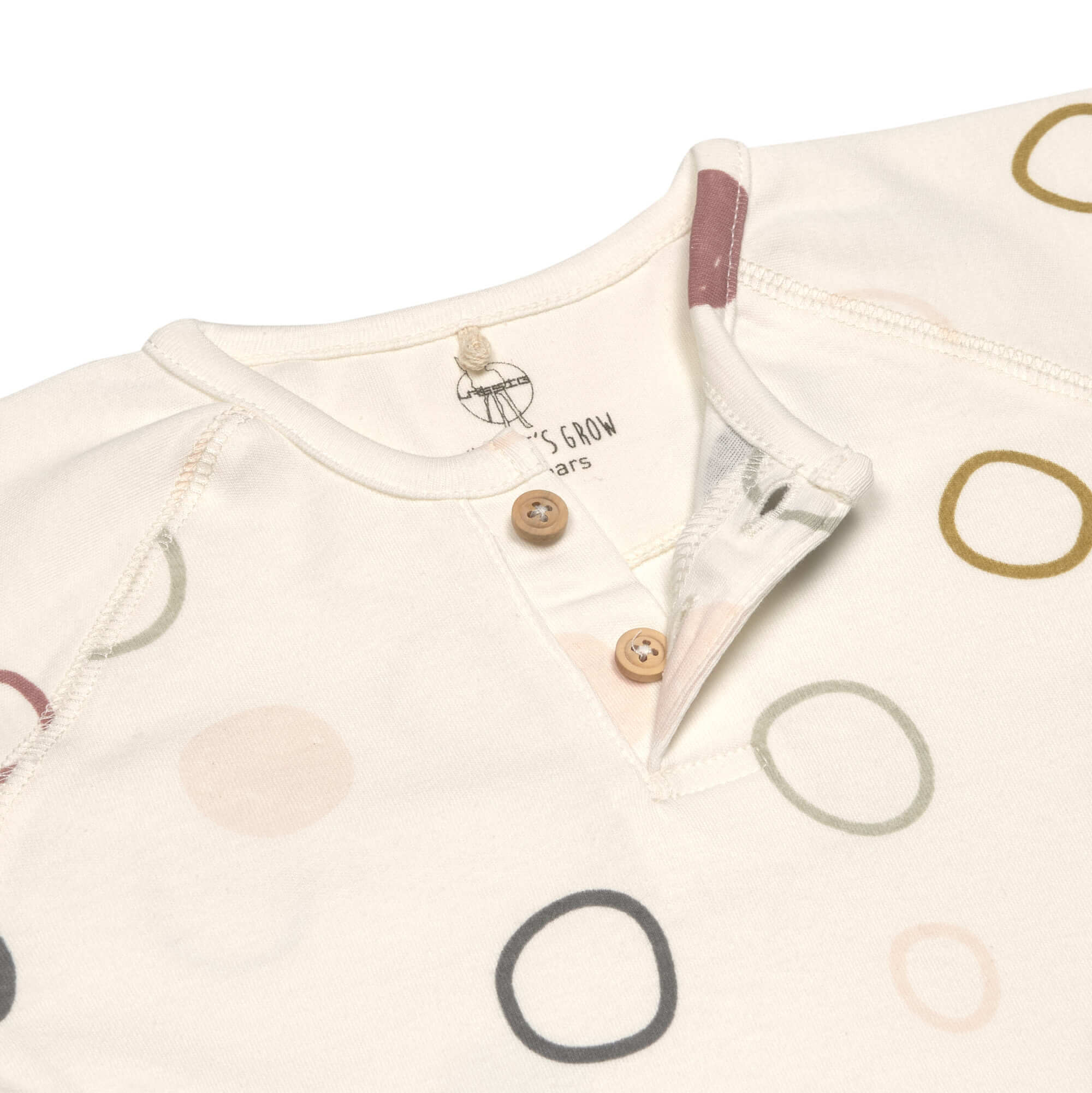 Baby Langarmshirts - Bio Baumwolle, Circles, Weiß