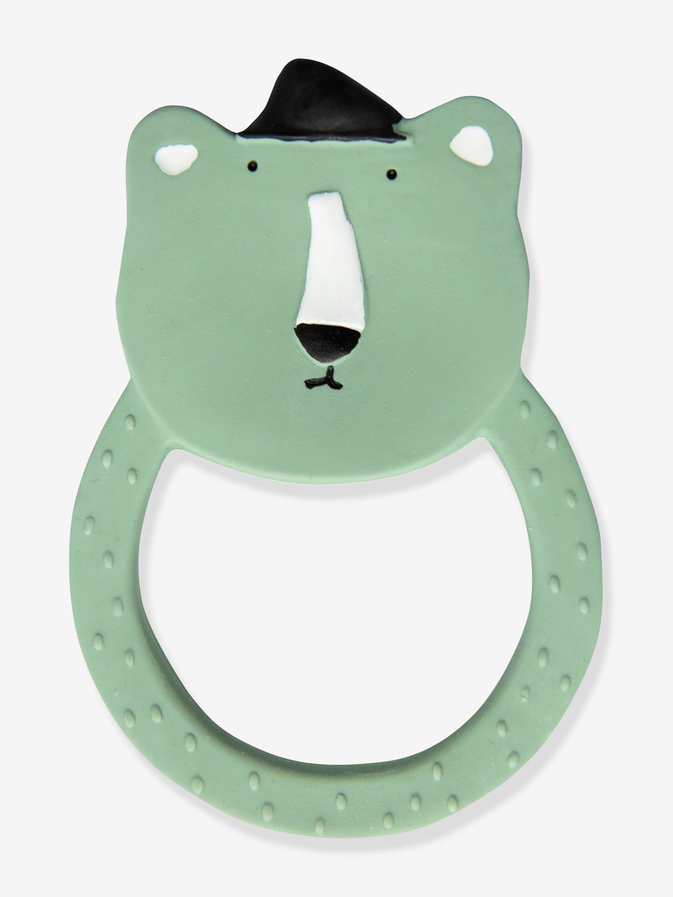 Natural rubber round teether